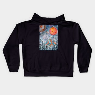 Starry Cold Night Kids Hoodie